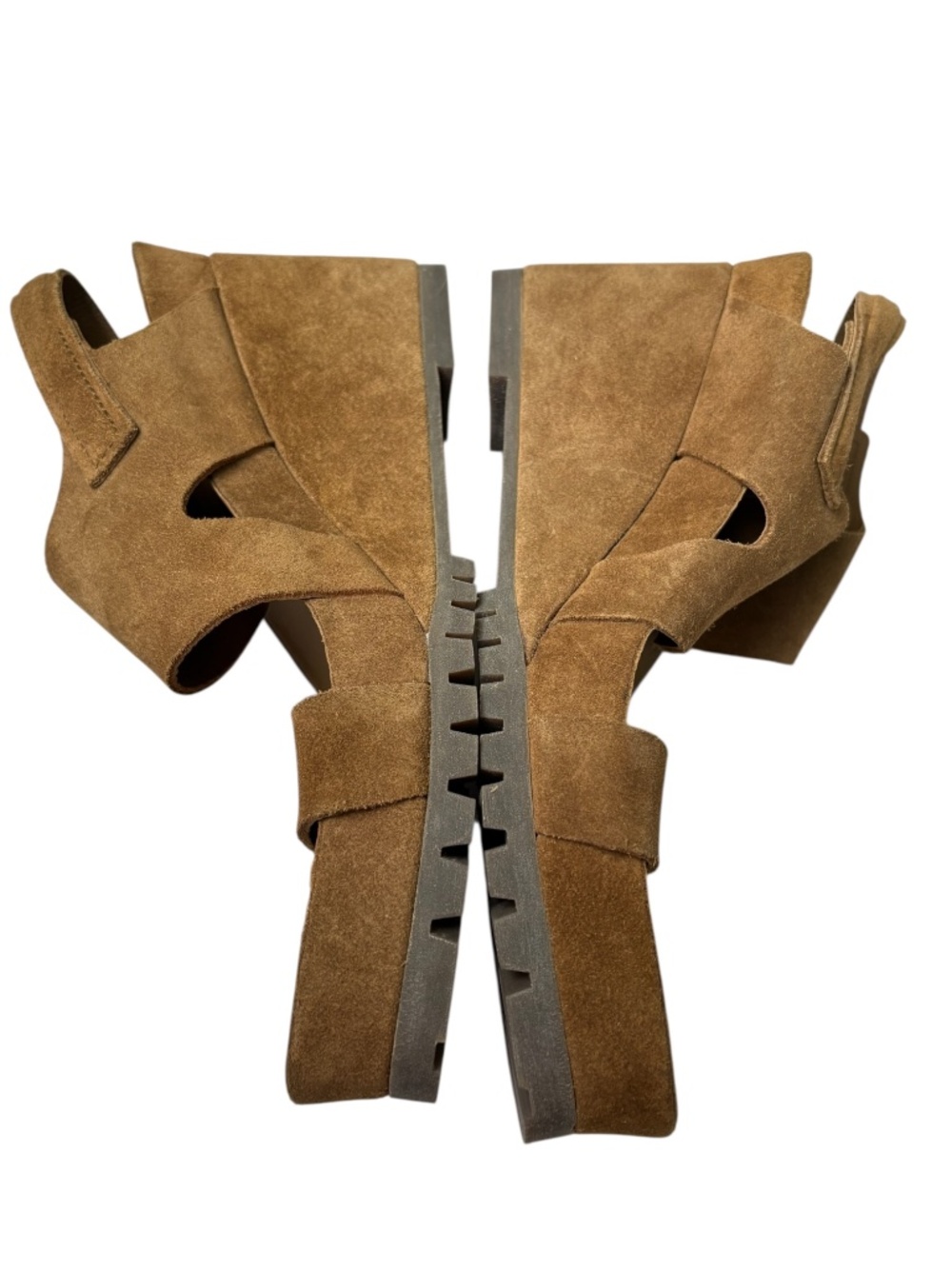 Pedro Garcia Brown Suede Ankle Strap Platform Wedge Sandal Size 42 - Picture 6 of 13